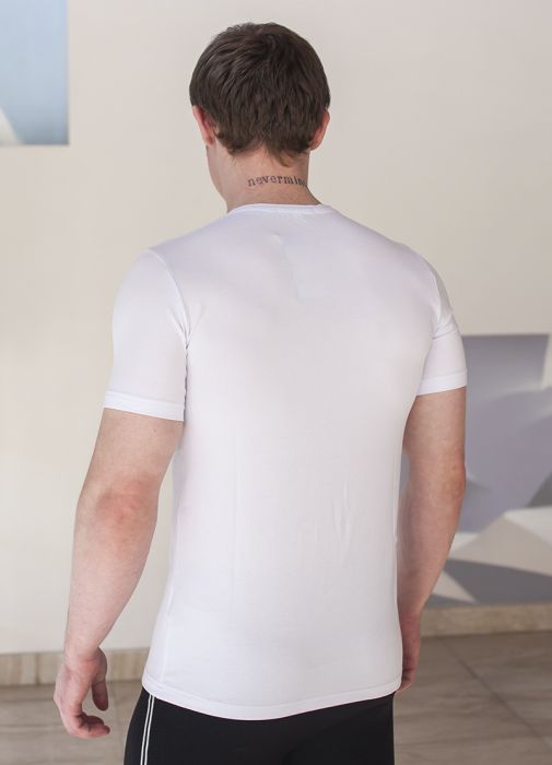 картинка Футболка мужская белая с принтом "Легкие" от интернет магазина