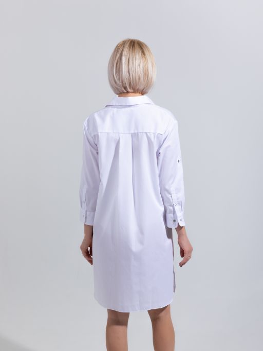 картинка Платье-рубашка "Микаэла" белое от интернет магазина