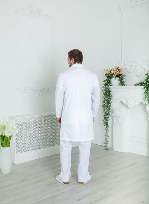картинка Медицинский халат мужской "Артем" белый от интернет магазина